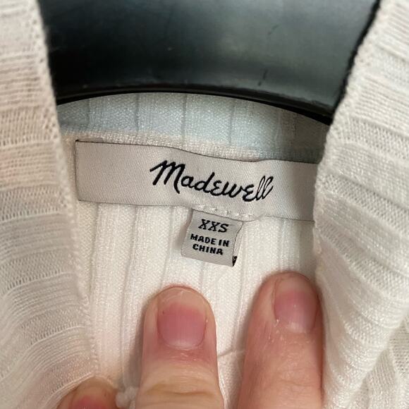 Madewell Pearson‎ Mockneck Sweater Tank White XXS NWT - Picture 5 of 7
